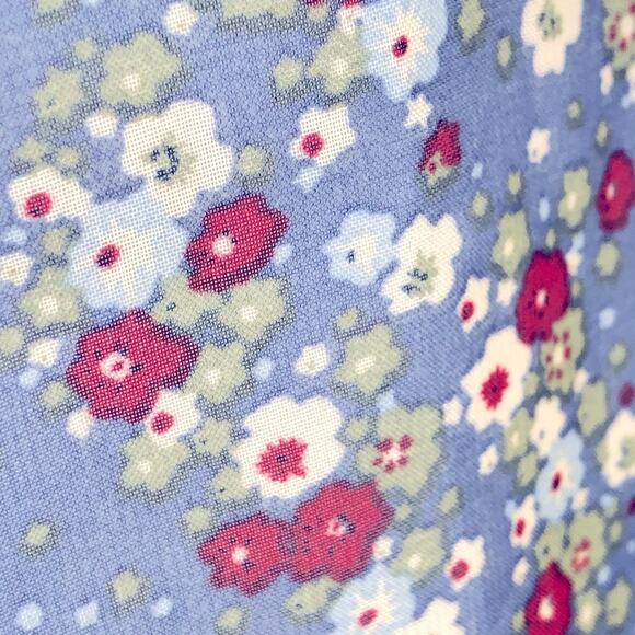 Maurices Sheer Button Up Peplum Hem Floral Sleeveless Top size Large - Picture 13 of 13